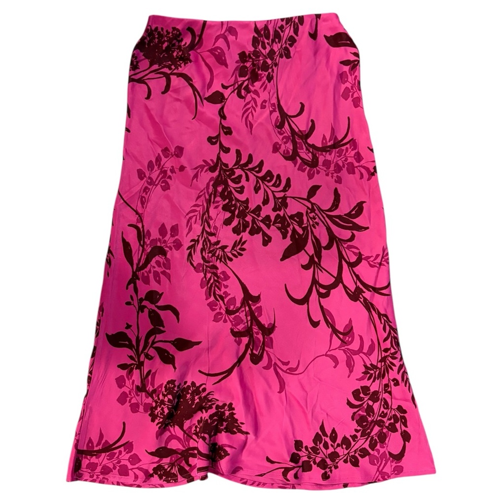 Anthropologie Pink Tilda Midi Slip Skirt in Pink Size Small